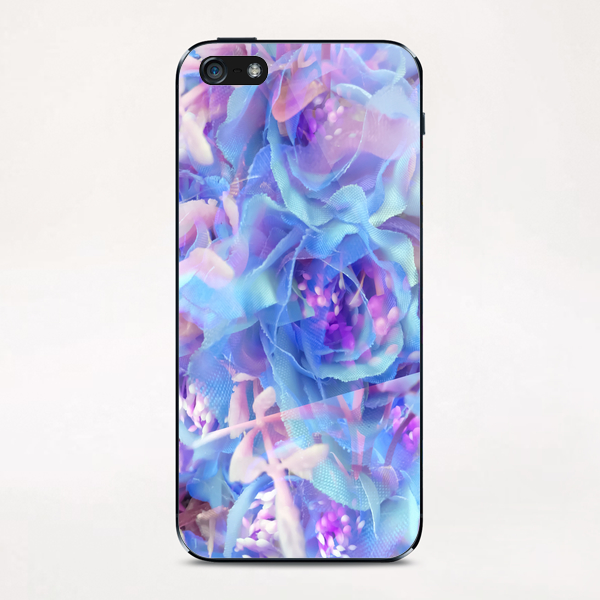 blooming blue rose texture abstract background iPhone & iPod Skin by Timmy333