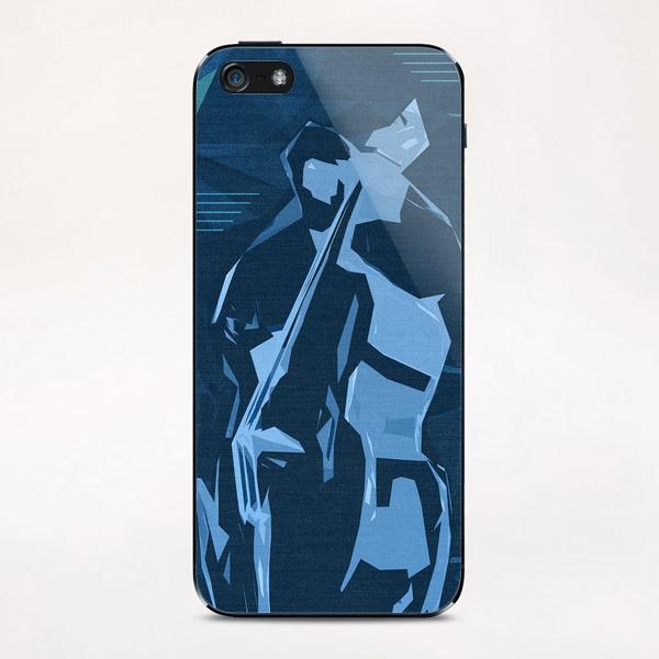 Jazz Contrabass Poster iPhone & iPod Skin by cinema4design