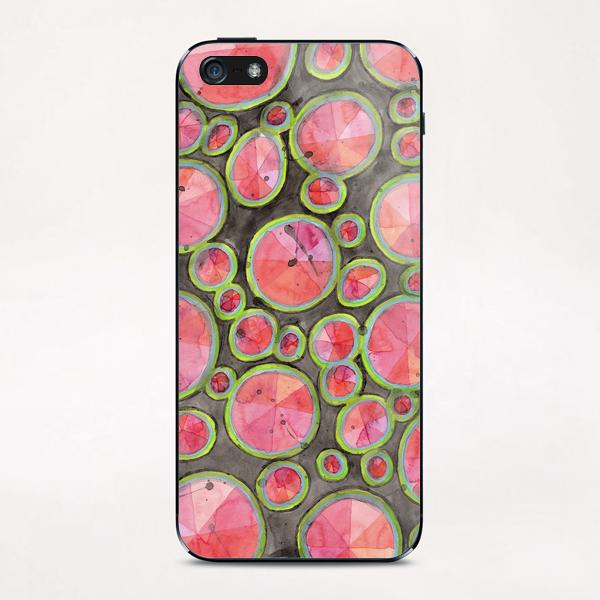 Big Red Circles Pattern  iPhone & iPod Skin by Heidi Capitaine