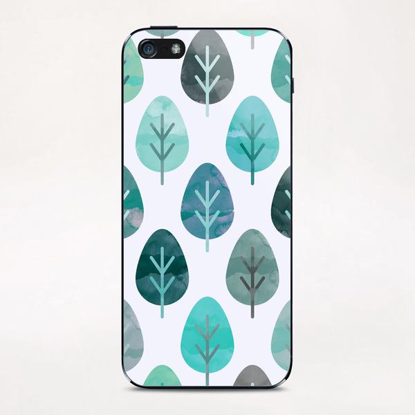 Watercolor Forest Pattern X 0.3 iPhone & iPod Skin by Amir Faysal