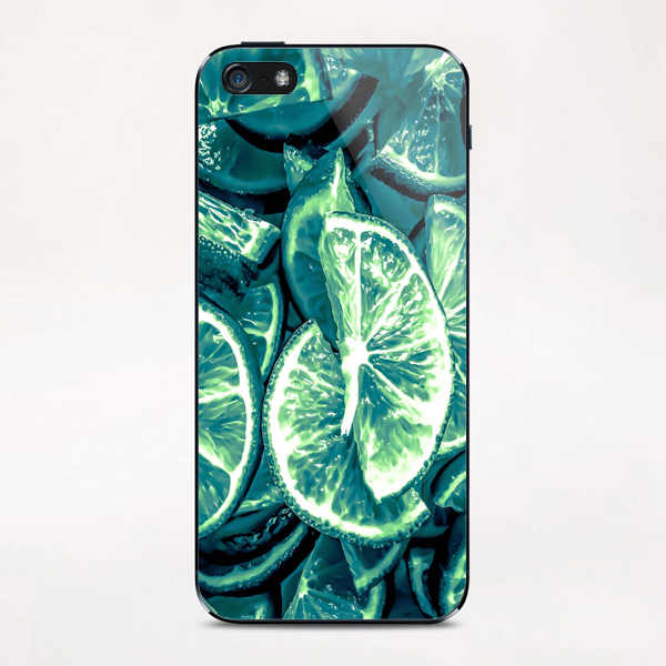 closeup slices of lime background iPhone & iPod Skin by Timmy333