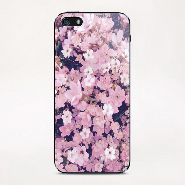 blossom blooming pink flower texture pattern abstract background iPhone & iPod Skin by Timmy333