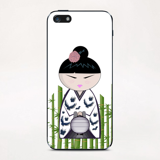 Bamboo kokeshi iPhone & iPod Skin by PIEL Design