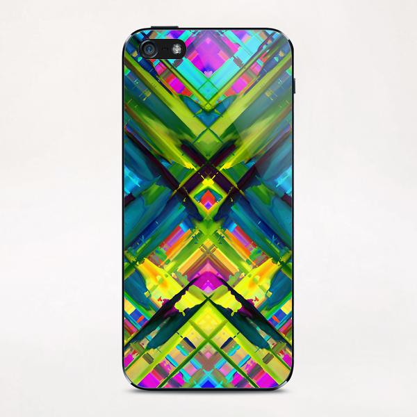Colorful digital art splashing G467 iPhone & iPod Skin by MedusArt