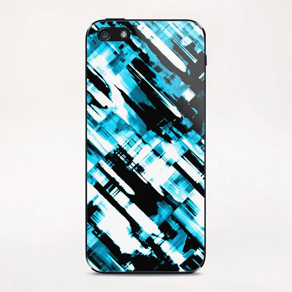 Hot blue and black digital art G253 iPhone & iPod Skin by MedusArt