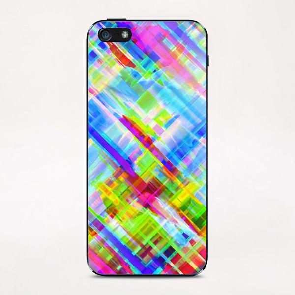 Colorful digital art splashing G468 iPhone & iPod Skin by MedusArt