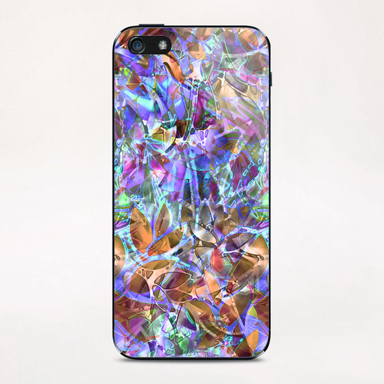 Floral Abstract Stained Glass G3 iPhone & iPod Skin by MedusArt