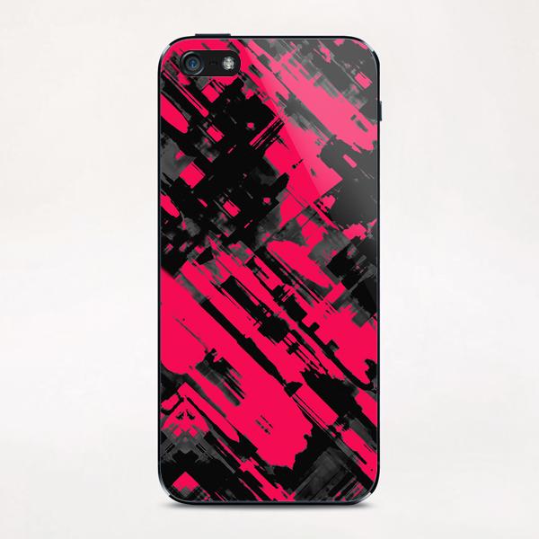 Hot pink and black digital art G75 iPhone & iPod Skin by MedusArt