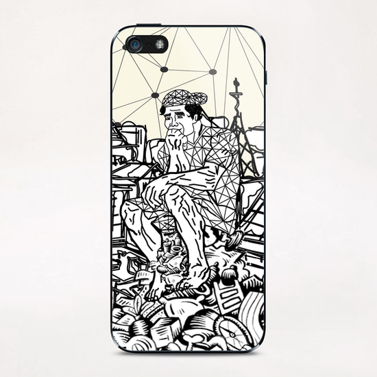 The Thinker iPhone & iPod Skin by Lenny Lima