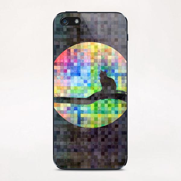 Cat In The Moon II iPhone & iPod Skin by Vic Storia