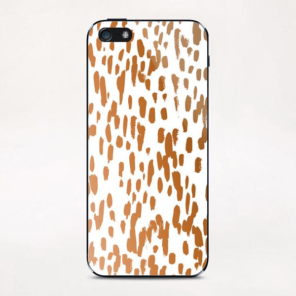 Copper Brushstrokes iPhone & iPod Skin by Uma Gokhale