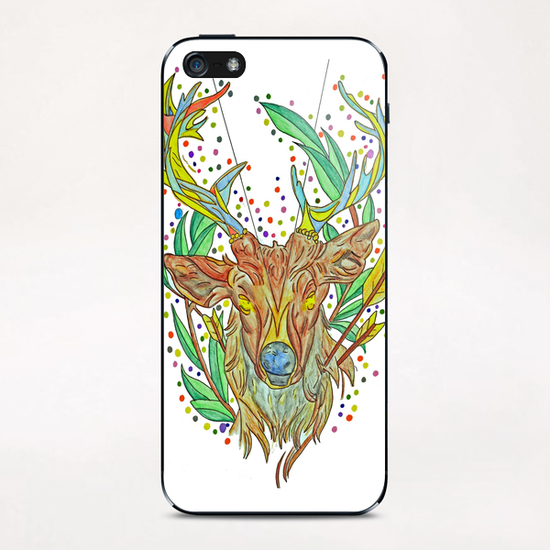Colorful deer iPhone & iPod Skin by RomArt