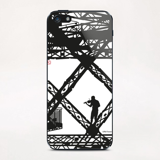 Eiffel tower #5 iPhone & iPod Skin by Denis Chobelet
