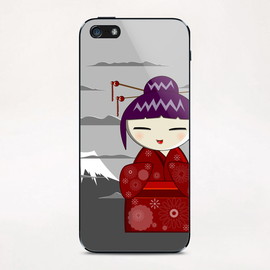 Fuji kokeshi iPhone & iPod Skin by PIEL Design