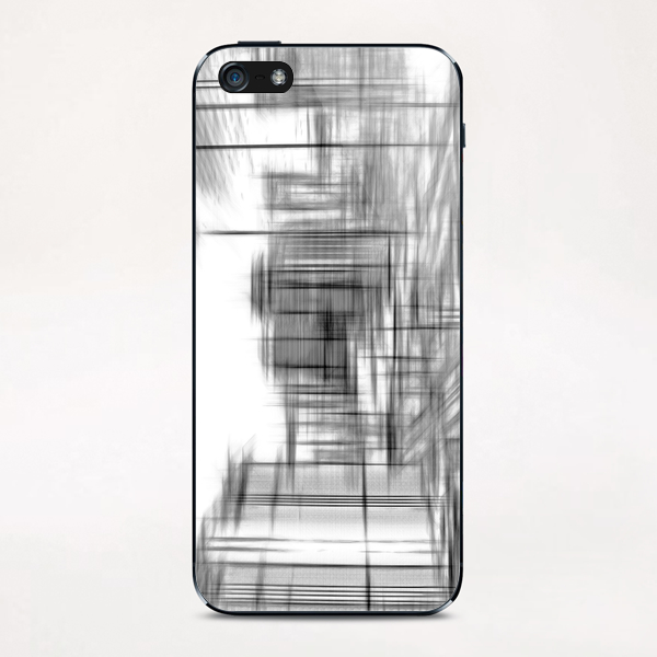 pencil drawing buildings in the city in black and white  iPhone & iPod Skin by Timmy333