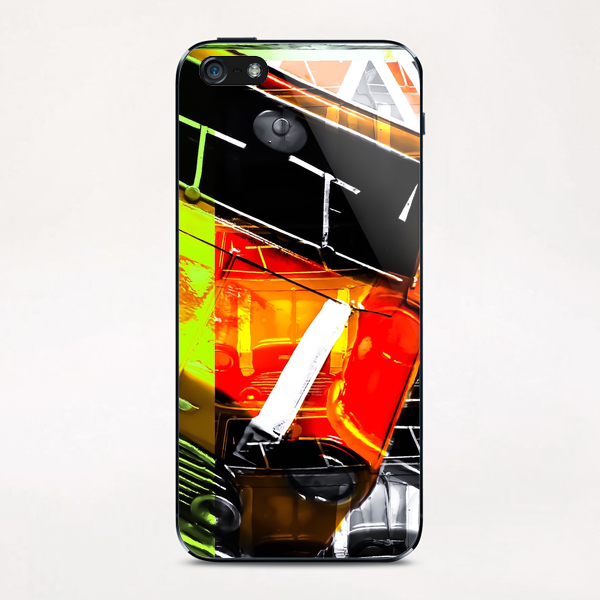 psychedelic Mini Cooper orange sport car abstract background iPhone & iPod Skin by Timmy333