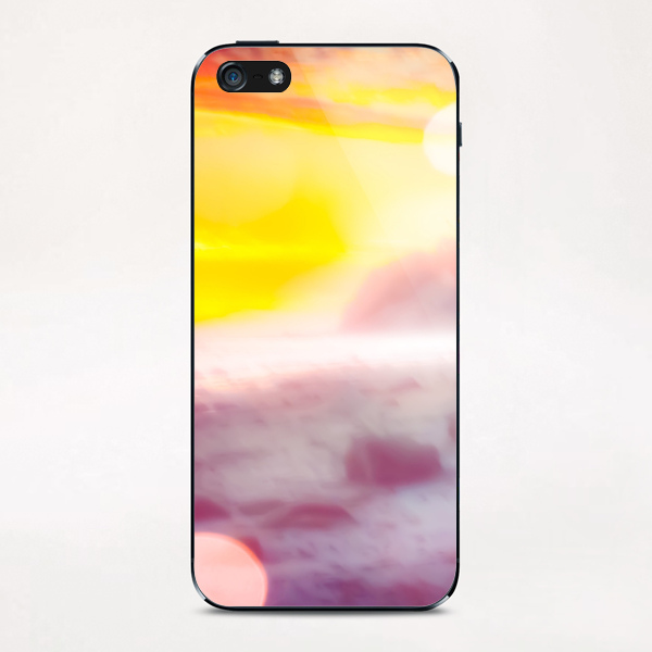 sunset sky at the beach in summer with bokeh light abstract iPhone & iPod Skin by Timmy333