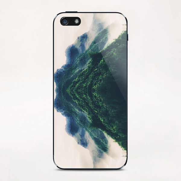 beautiful green mountain in the foggy day iPhone & iPod Skin by Timmy333