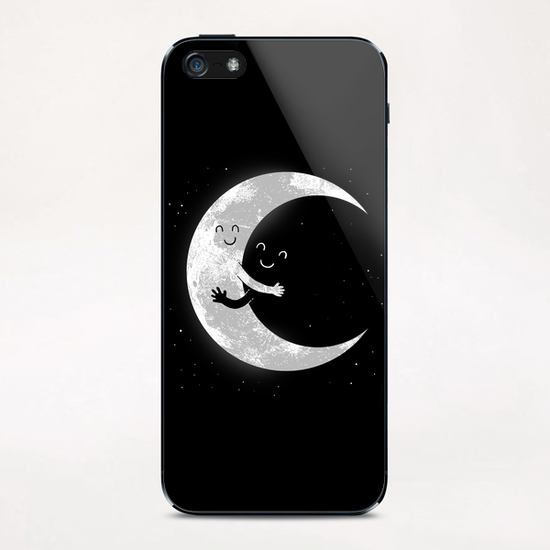 Moon Hug iPhone & iPod Skin by carbine