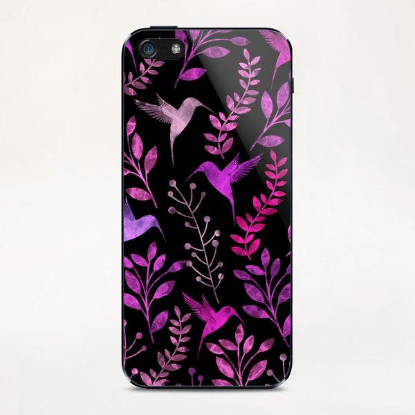 Watercolor Floral and Bird  iPhone & iPod Skin by Amir Faysal