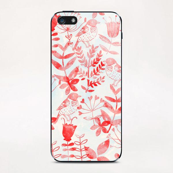 Watercolor Floral and Birds iPhone & iPod Skin by Amir Faysal