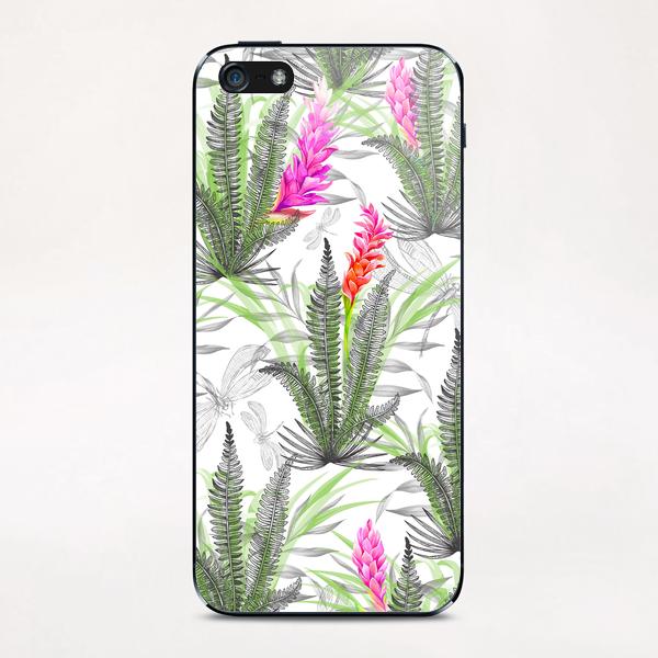 Nature pattern with dragonflies iPhone & iPod Skin by mmartabc