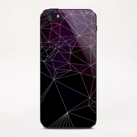 Geometric purple and black iPhone & iPod Skin by VanessaGF