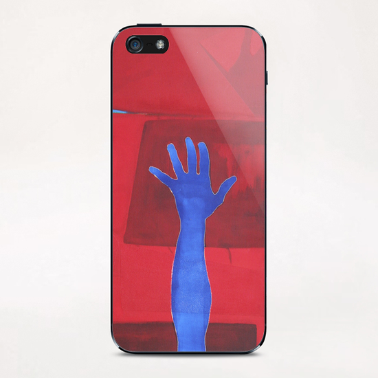 The Blue Hand iPhone & iPod Skin by Pierre-Michael Faure