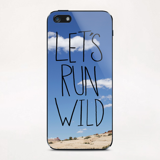 Let's Run Wild iPhone & iPod Skin by Leah Flores