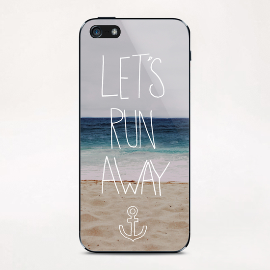 Let's Run Away - Sandy Beach iPhone & iPod Skin by Leah Flores