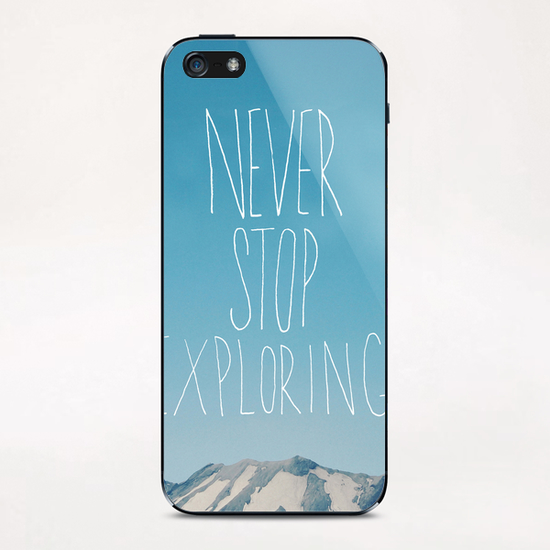 Never Stop Exploring - Mountain iPhone & iPod Skin by Leah Flores