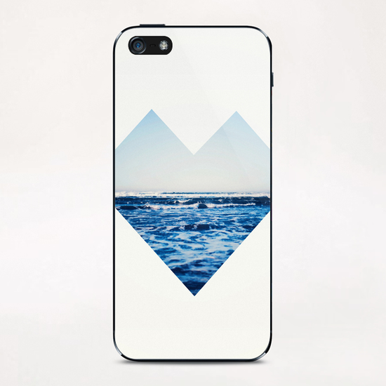Ocean Heart iPhone & iPod Skin by Leah Flores