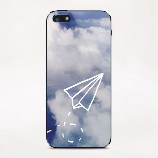 Paper Plane iPhone & iPod Skin by Leah Flores