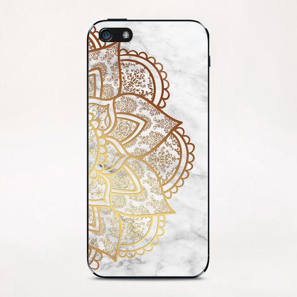 Mandala - Gold & Marble iPhone & iPod Skin by Alexandre Ibáñez