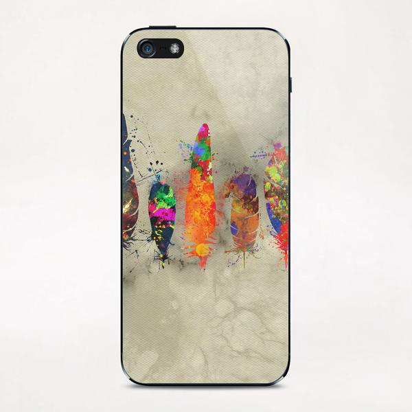 Painted feathers iPhone & iPod Skin by Alexandre Ibáñez