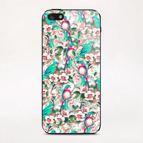 Birds & Flowers iPhone & iPod Skin by Uma Gokhale