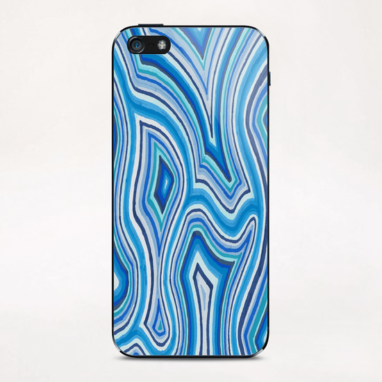 Blue Color Burst iPhone & iPod Skin by ShinyJill