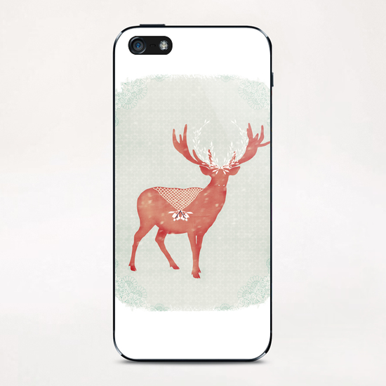 Christmas Stag iPhone & iPod Skin by Sybille