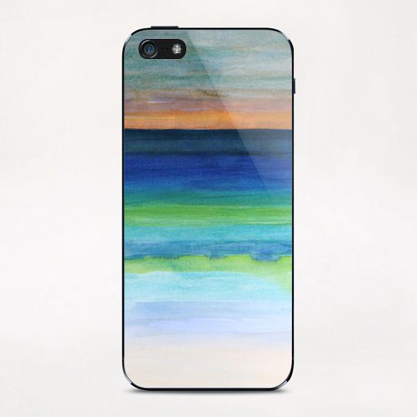 White Beach At Sunset iPhone & iPod Skin by Heidi Capitaine