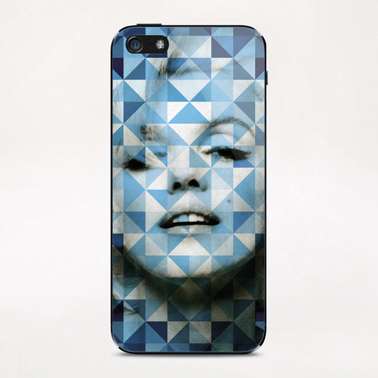 Blue M iPhone & iPod Skin by Vic Storia