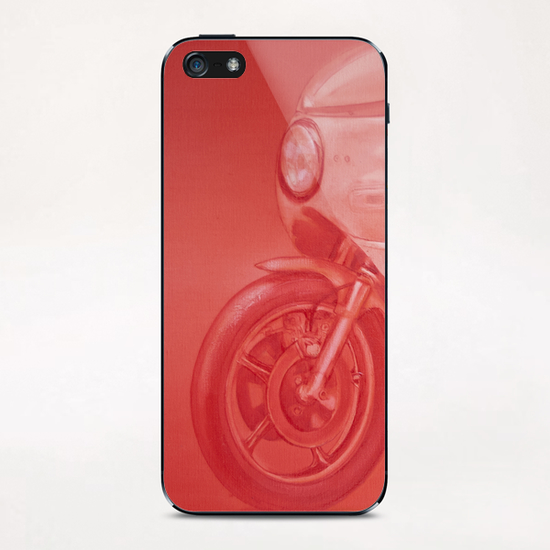 Red Motonochrome iPhone & iPod Skin by di-tommaso
