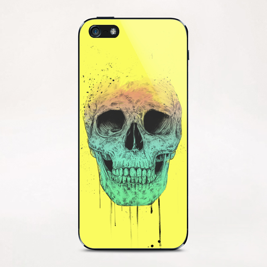 Pop art skull iPhone & iPod Skin by Balazs Solti