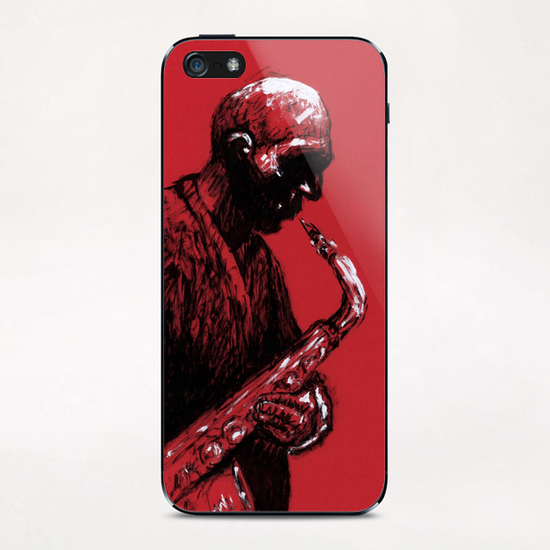 Sax Player iPhone & iPod Skin by Aaron Morgan