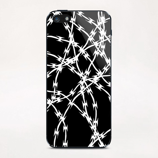 Trapped White on Black iPhone & iPod Skin by Emeline Tate
