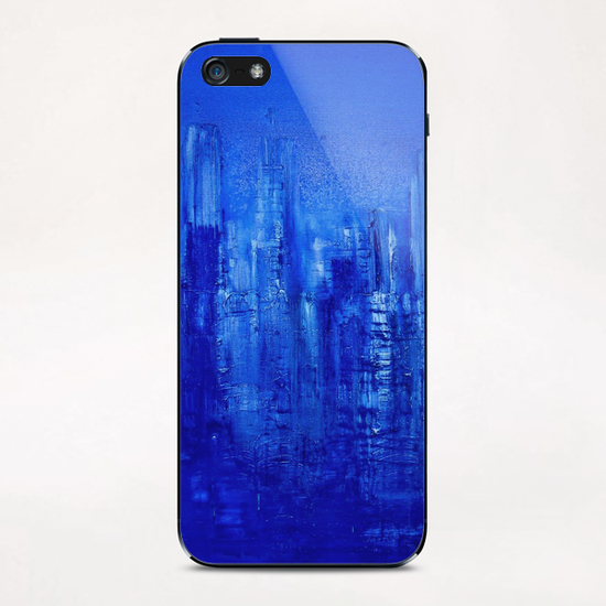 Blue construction iPhone & iPod Skin by di-tommaso