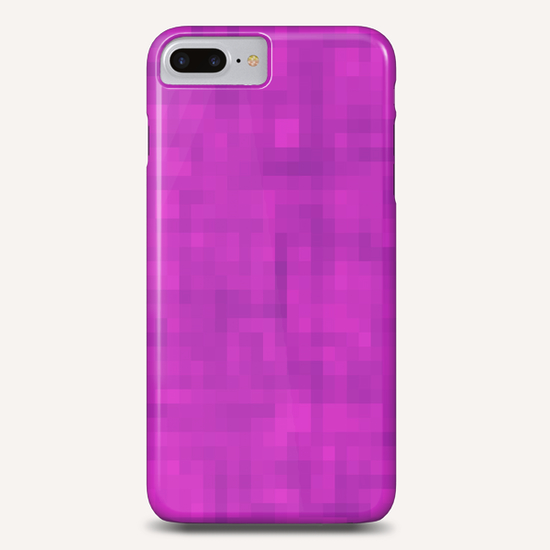 geometric square pixel pattern abstract in pink and purple Phone Case by Timmy333