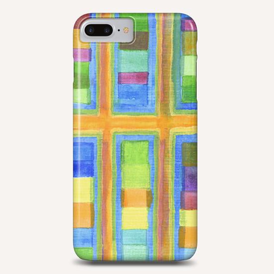 Striped Color Fields in Orange Grid Phone Case by Heidi Capitaine