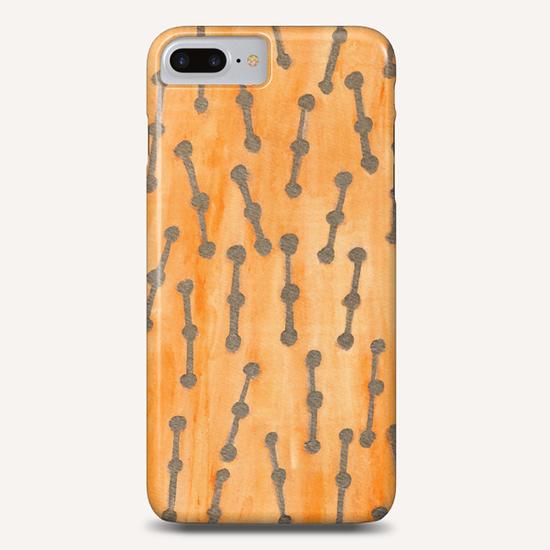 Golden Connected Points on Orange Pattern  Phone Case by Heidi Capitaine