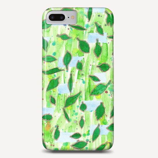 Modern Fresh Leaves Pattern in High Format  Phone Case by Heidi Capitaine