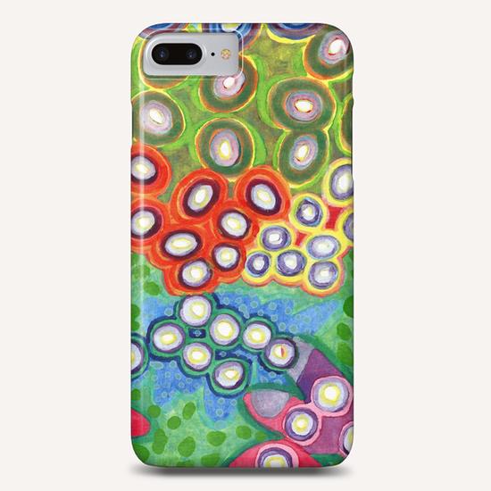 Colorful Circles Swimming in Green Phone Case by Heidi Capitaine